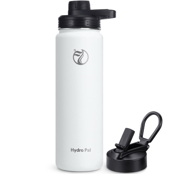GEDUX 24oz Insulated Stainless Steel Water Bottle with 2 Leak Proof Lids (Spout Lid and Straw Lid) Wide Mouth for Sports and Travel