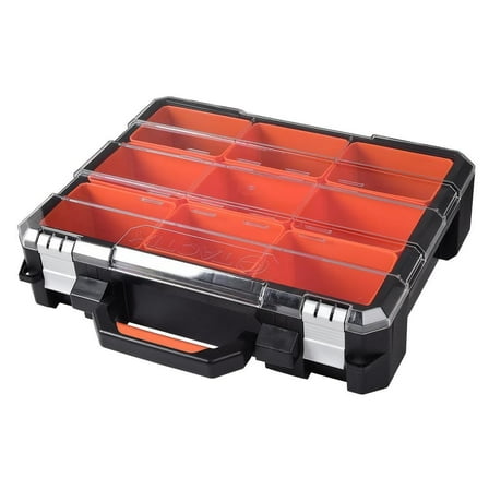 17 in. Plastic Portable Organizer with 9-Bins