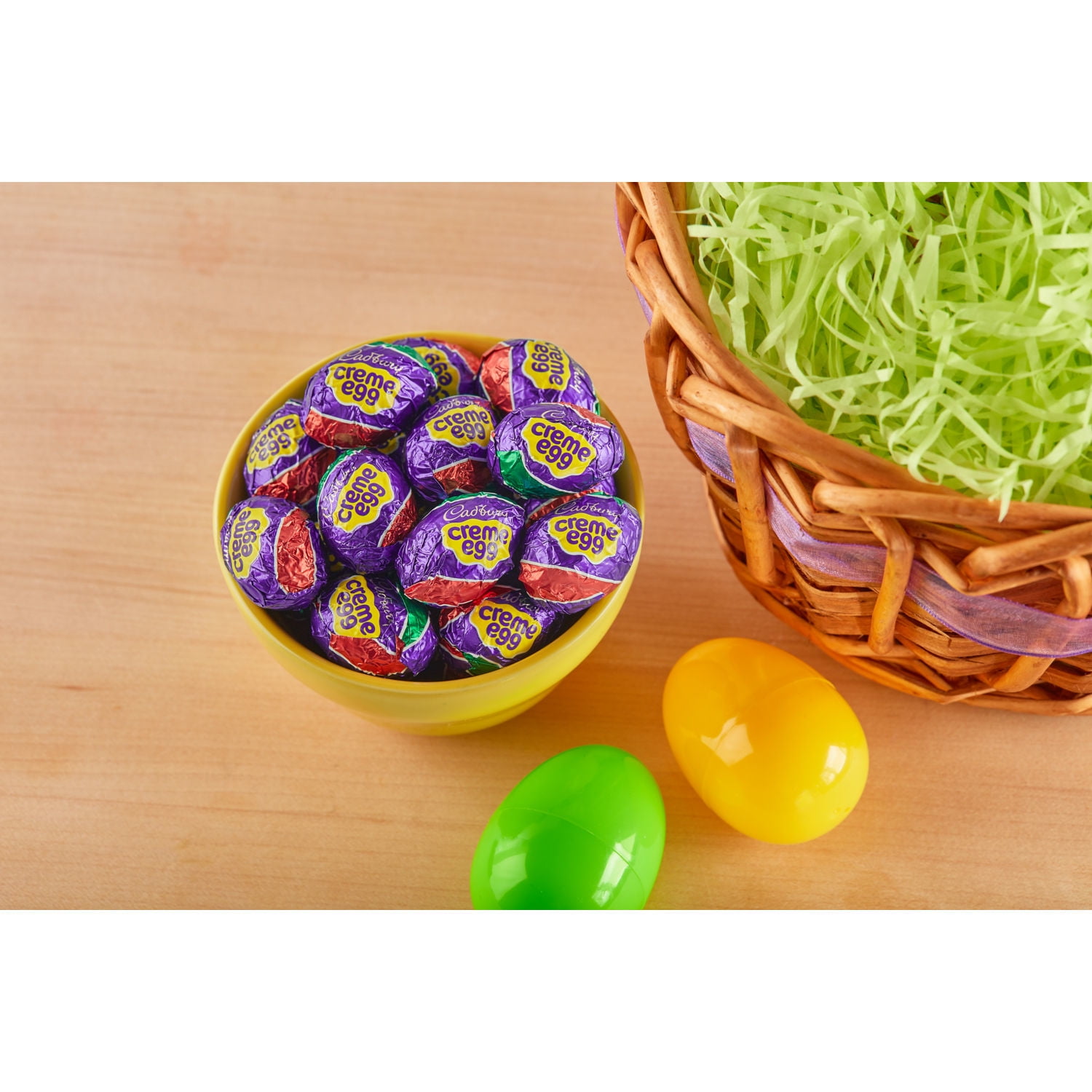 Cadbury Creme Egg Chocolate with Fondant Easter Candy Basket Stuffers, Eggs 1.2 oz, 5 Count