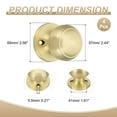 thumbnail image 2 of 4 Pcs Poignées de Porte Factices Rondes Boutons de Porte en Acier Inoxydable Bouton Latéral Sans Rotation Or, 2 of 7