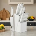 thumbnail image 1 of 13 Pcs Kitchen Knife Set with Block, Stainless Steel Sharp Blades, Non-Slip Handle, Multi-Color Knife Set with Scissors for Home Kitchen White, 1 of 6
