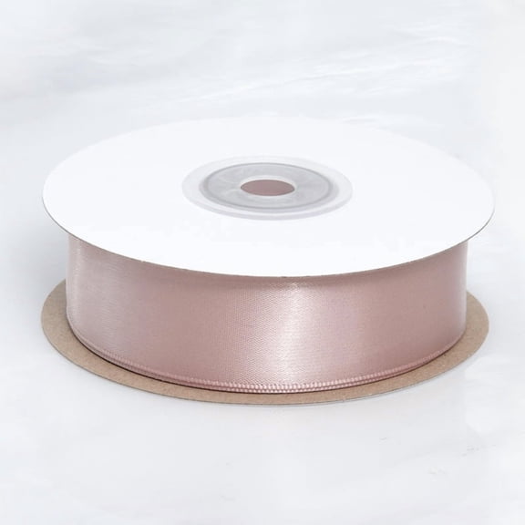 XmhyTop 2-Roll Set 0.6" Wide 20 Yards Dusty Pink Solid Polyester Satin Ribbon, Versatile Craft Ribbon for Rose Making, Gift Wrapping, Wedding Decorations, Bows & DIY Crafts