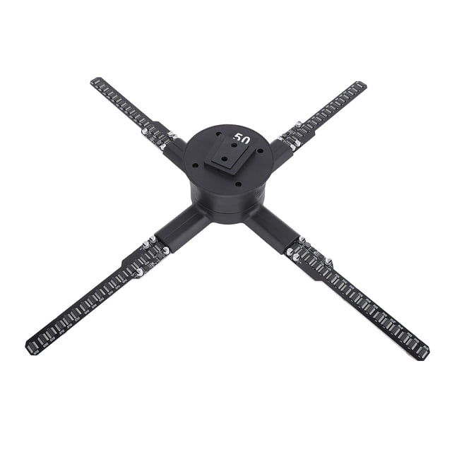 Ventilador De Holograma 3D, 8GB 2000 X 596 HD Pantalla De Proyector Holográfico Con 596 Cuentas De Luz LED, Proyector De Video Holográfico Para Señales De Tiendas De Negocios