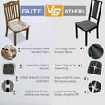 thumbnail image 2 of Whihome 2 Pack Seat Covers for Dining Room Chairs, Stretch Printed Chair Covers with Ties, Upholstered Chair Protector Seat Cushion Slipcovers, 2 of 7