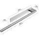 thumbnail image 2 of Toallero sin taladrar Toallero de pared de acero inoxidable plateado cepillado con un brazo S, 2 of 5