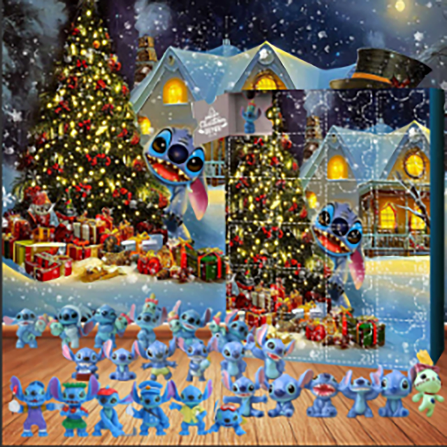 Calendario de Adviento de Navidad 2025, 24 unidades, lindo calendario de Adviento para niños, juguetes de minifiguras, calendario de cuenta regresiva de 24 días