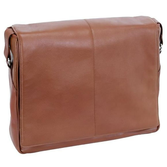 McKlein San Francesco Cognac Leather Messenger Bag