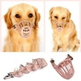 Yirtree Plastic Adjustable Dog Muzzle, Breathable Basket Muzzles for