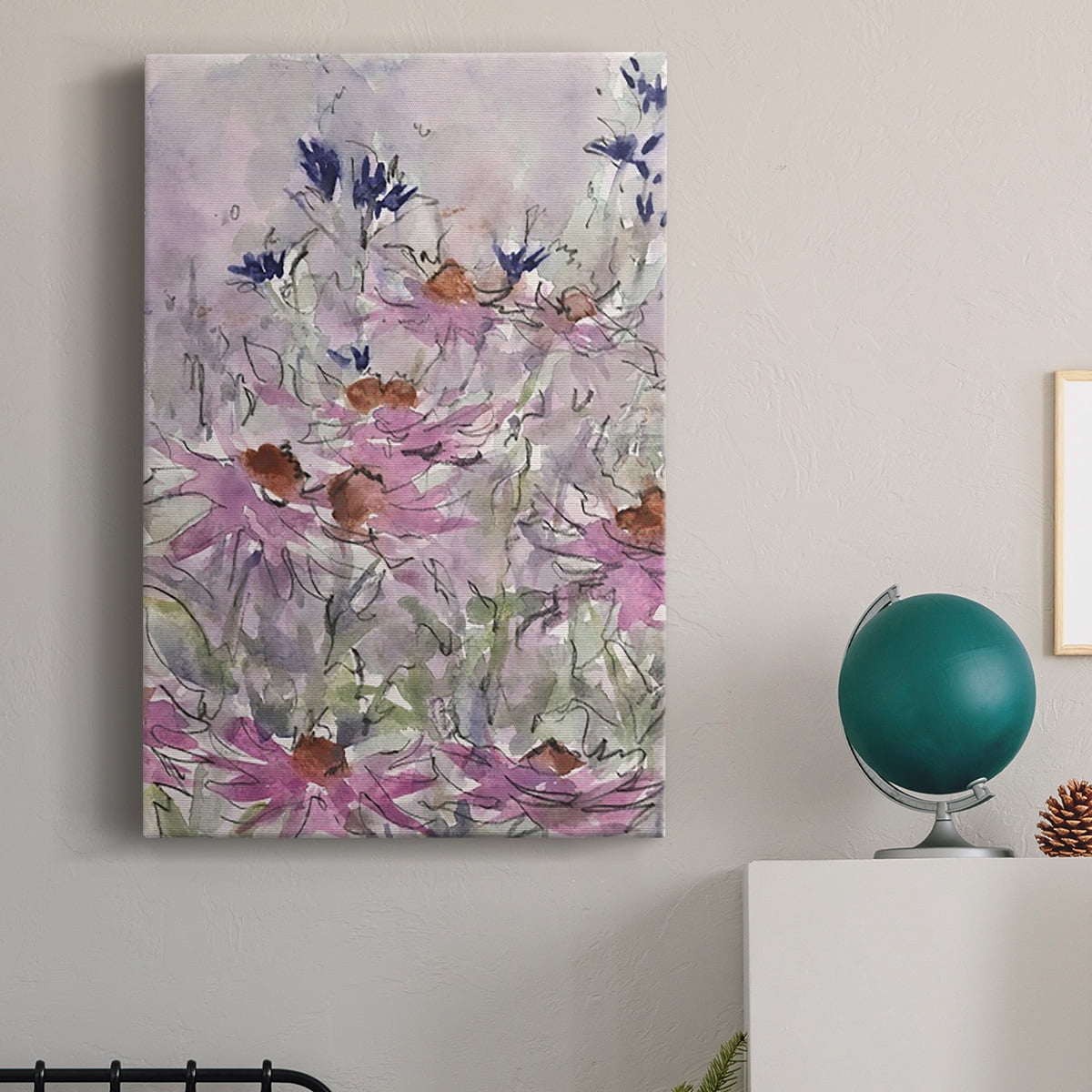 Floral Entertainment II Premium Gallery Wrapped Canvas - Ready to Hang