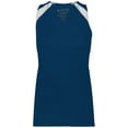 thumbnail image 2 of Augusta Sportswear XS Womens OVERSPEED TRACK JERSEY Navy/White 348, 2 of 5