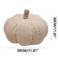 thumbnail image 3 of Lksixu Knitted Pumpkin Pillow, 11.8" Fleece Crocheted 3D Pumpkin Shaped Throw Pillow, Soft Cute Handmade Stuffed Pumpkin Toys Fall Harvest Decorative Cushion Halloween Decorations for Couch Sofa Bed, 3 of 9