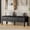 BLACK, variant on FURNIWAY White Fluted Shoe Storage Bench with 2 Drawers and Cushioned Seat, 47.2 Inch Entryway Bench with Open Shoe Shelf for Bedroom Living Room Hallway