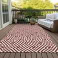 thumbnail image 6 of Addison Rugs Chantille Indoor/Outdoor Transitional Geometric Merlot Washable Rectangle Rug, 3' x 5', 6 of 6