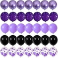 thumbnail image 7 of Purple and Black Party Balloons Set - 35 Pieces, 12 Inch Dark and Light Purple Balloons with Metallic Purple Confetti - Perfect for Girls' Birthday, Weddings, and Festive Occasions, 7 of 7
