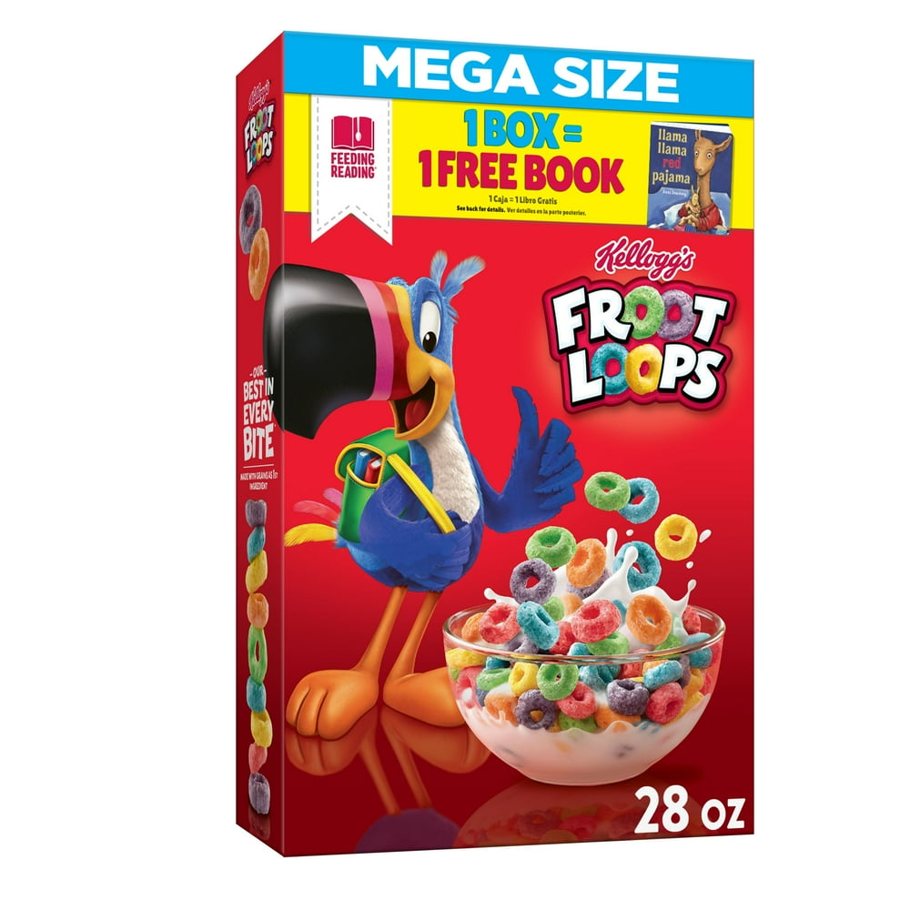 Kellogg's Froot Loops Breakfast Cereal, Original, Mega Size, Low Fat