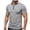 Gray, variant on Workout Shirts for Men Short Sleeve Quarter Zip Neck Lightweight Breathable Solid Gym Athletic Pullover