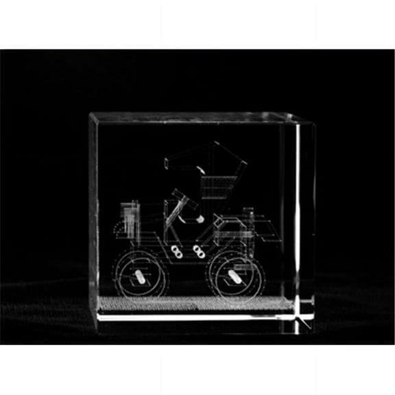 Asfour Crystal 1166-60-113 2.4 L x 2.4 H x 2.4 W in. Crystal Laser-Engraved Classic Car Transportation Laser-Cut