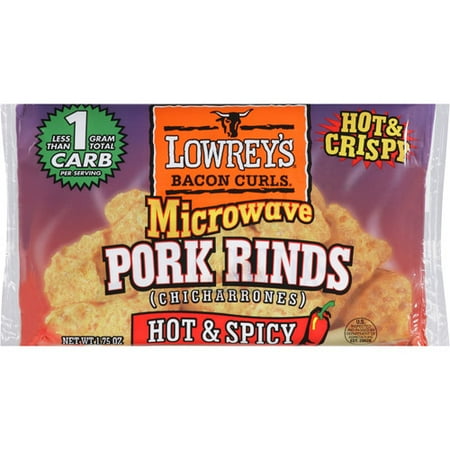 lowrey's bacon curls hot & spicy microwave pork rinds
