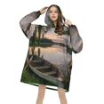 Abstract closeup blanket hoodie, wool blanket sweatshirt for adult