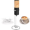 thumbnail image 1 of Espumador de leche de mano para café, espumador de leche eléctrico con soporte, 1 of 5