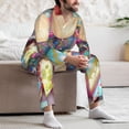 thumbnail image 7 of Yiaed Easter Eggs Print Men’s Pajamas Set - Long Sleeve Button Down Sleep Shirt and Pajama Bottoms Sleepwear Set Mens Pjs Sets Men's Pajama Bottoms-X-Large, 7 of 7