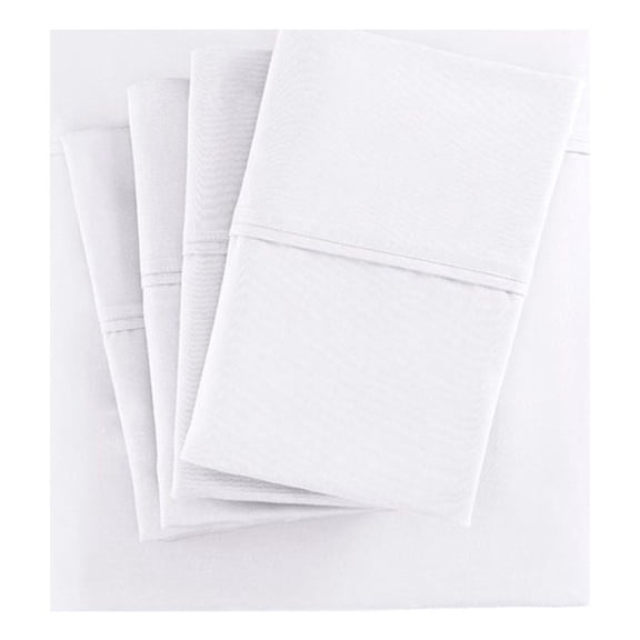 Pemberly Row 800 Thread Count Cotton Blend Sheet Set in White Cal King