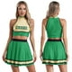 thumbnail image 3 of Uniforme de porristas para mujer, traje de baile moderno, trajes de Cosplay para niñas, Top corto estampado con letras y Falda de patinaje plisada, 3 of 5