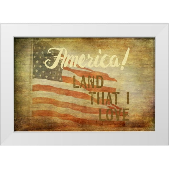 Murdock, Ramona 18x13 White Modern Wood Framed Museum Art Print Titled - Land That I Love
