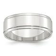 thumbnail image 3 of 925 Sterling Silver 7mm Flat with Step Edge Band Ring Size 8.5, 3 of 6
