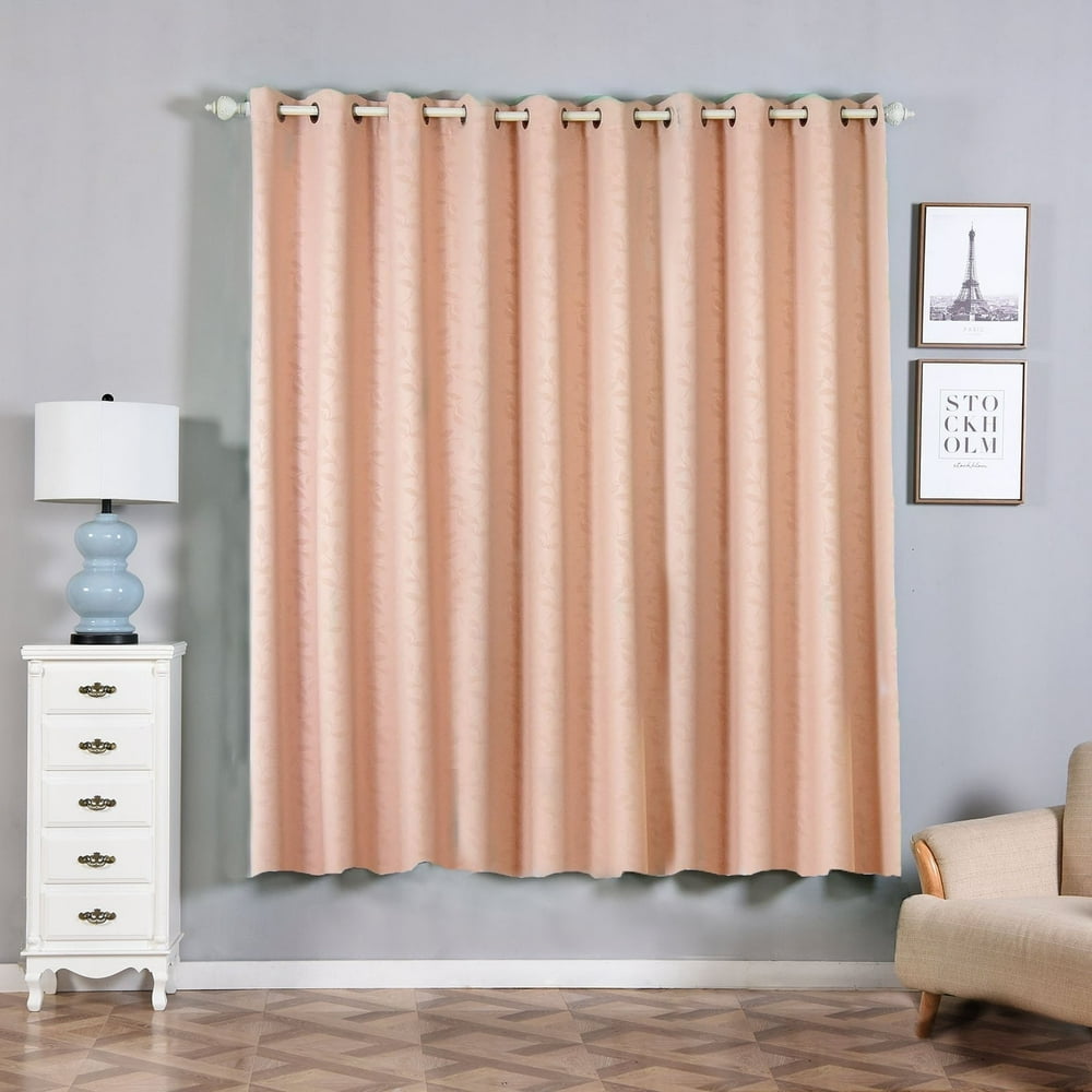 Blush Blackout Curtains 2 Packs Embossed Curtains 52 x 84 Inch