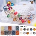 thumbnail image 3 of 1000 piezas coloridas de facetado espaciador suelto para s hechas a mano DIY collar joyería que hace pendiente manuali 3 Macarena Cuentas espaciadoras, 3 of 7