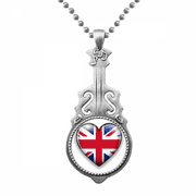 Union Jack Heart-shaped Britain UK Flag Pendant Jewelry Music Guitar Torque Hangtag