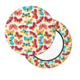 thumbnail image 2 of KLL Colorful Butterflies Round Bar Chair Cushion Cover ,Bar Stool Protector with Elastic, Soft Washable, 2 of 6