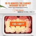 thumbnail image 3 of Calentador Hot Cabinet VEVOR de 8 litros con rejilla de acero inoxidable, color blanco, 3 of 9