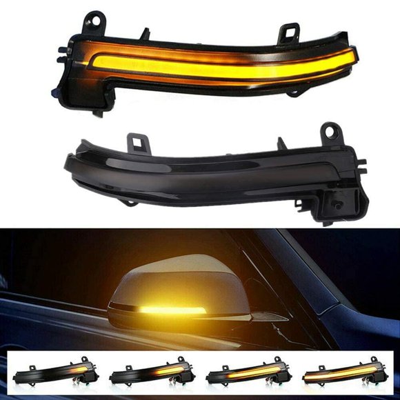 LED Clignotants Séquentiels Dynamiques Miroir Feux pour BMW F30 F32 F36 F22 X1 i3 BMW 1/2/3/4 Série Fumé Côté Marqueur Clignotants Clignotants Accessoires 63137280771 63137280772