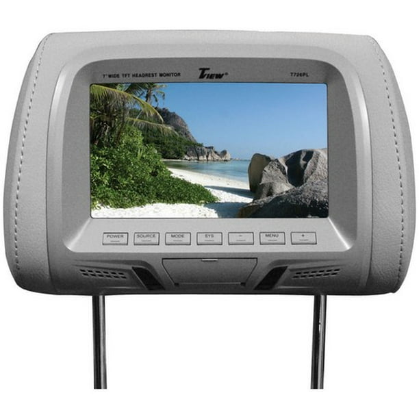 Tview T726plgr 7 Dual Gray Widescreen Headrest Car Monitors
