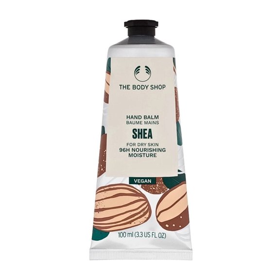 The Body Shop Shea Hand Balm - For Dry Skin, 96hr Nourishing Moisture, Vegan Formula, 3.3 fl oz (100ml)