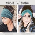 thumbnail image 3 of Extra Wide Headbands for Women Non-Slip, 7'' Large Twist Knotted Stretchy Wraps Head Bands Hair Accessories, 4 Pack, Black, 3 of 10
