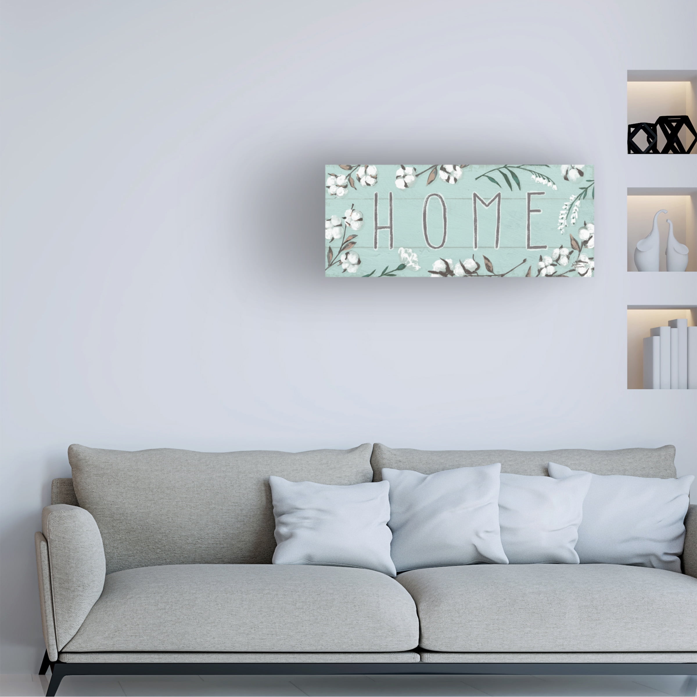 Janelle Penner 'Blessed X Mint' Canvas Art