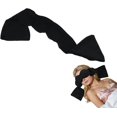 thumbnail image 1 of Weighted Sleep Mask Blackout Eye Cover, Blocking Sleep Eye Mask, Double-Sided Use, Adjustable Straps, Weighted Eye Mask for Deep Sleep, Relaxation, Napping (Black, Both Side Velvet), 1 of 4