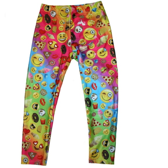 Emojicon V2 Little Girl's Faces & Treats Leggings - Small (4)