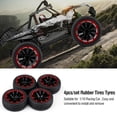thumbnail image 3 of Peahefy 4pcs/set Tires Rubber Tyre Racing Off-Road Vehicle Wheel Rim for RC 1:10 Car Part, 1/10 Off-road Tires, RC Accessory, 3 of 8