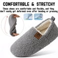 thumbnail image 4 of BERANMEY Soft Memory Foam Slippers for Women and Men, Fuzzy Curly Fur House Slippers with Non-Slip Rubber Sole, Cozy Indoor Closed Back Home Shoes for Family, 4 of 9