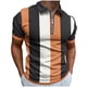 thumbnail image 1 of Tops de Algodón para las Mujeres con Cremallera de Manga Corta con Solapa Impresa Camiseta Suelta, Ligera Blusa de Cuello Redondo de Algodón de Imitación para el Hogar Y el Uso Diario, 1 of 4