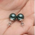 thumbnail image 3 of K-KED 925 Silver 8/10/12/14mm Round Natural multicolor Shell Pearl Stud Post Earrings-White-8 mm, 3 of 7