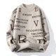 thumbnail image 4 of Suéter de punto de manga larga grueso con forro polar para hombre, jerséis cálidos, ropa masculina coreana, reseñas, moda Harajuku de alta calidad, 4 of 5