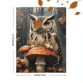 thumbnail image 3 of Qisvanset 12x16 Inch Owl Mushroom Rainy Forest Canvas Wall Art, Whimsical Woodland Wildlife Home Wall Decor, 3 of 8