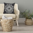 thumbnail image 3 of Ox Bay Ava 20" x 20" Black/White Medallion Cotton Adult Decorative Throw Pillow, 3 of 11