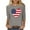 Gray, variant on Womens 3/4 Sleeve American Flag T Shirt Patriotic Shirts 4th of July Tops Casual Crew Neck Lounge Wear Green, XXL