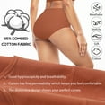 thumbnail image 5 of Loritta 4-Pack Plus Size Underwear Cotton Stretch High Waisted Panties for Women Plus Size Full Coverage Womens Underwear Packs, XL-5XL, 5 of 6